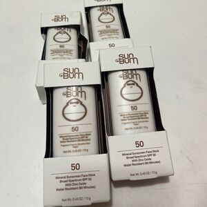 Sun Bum Mineral Spf 50 Sunscreen Face Stick Vegan Set of 4 / 4 packs